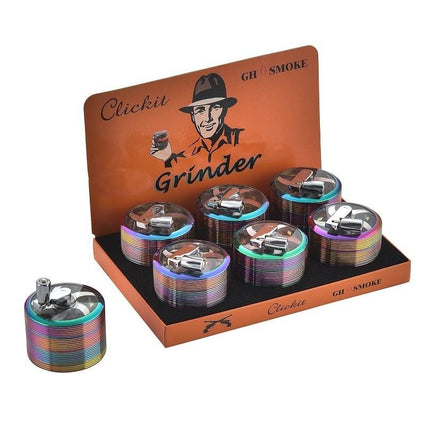 MG010-CLICKIT SHARPSTONE TOBACCO GRINDER - 6/BOX