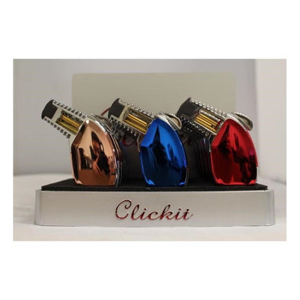 GT016D -(15 /bx) "SINGLE TORCH MIXED COLOR LIGHTER"