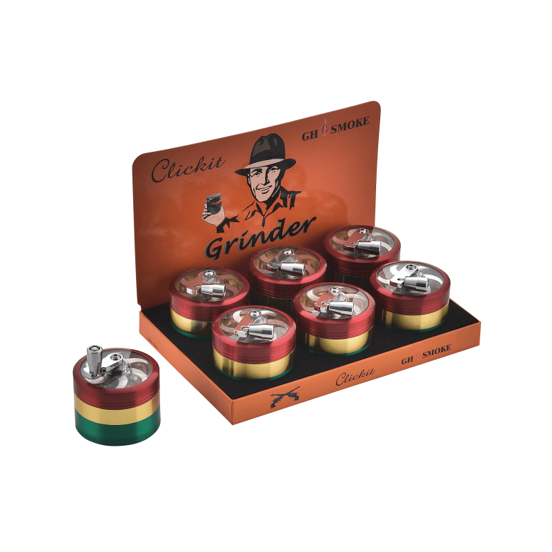 MG001B-CLICKIT SHARPSTONE TOBACCO GRINDER - 6/BOX
