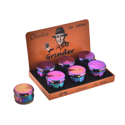 MG005G-CLICKIT SHARPSTONE TOBACCO GRINDER - 6/BOX