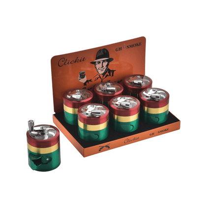 MG006B-CLICKIT SHARPSTONE TOBACCO GRINDER - 6/BOX