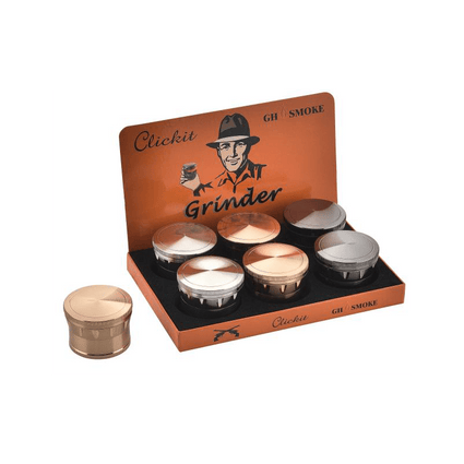 MG022-CLICKIT SHARPSTONE TOBACCO GRINDER - 6/BOX