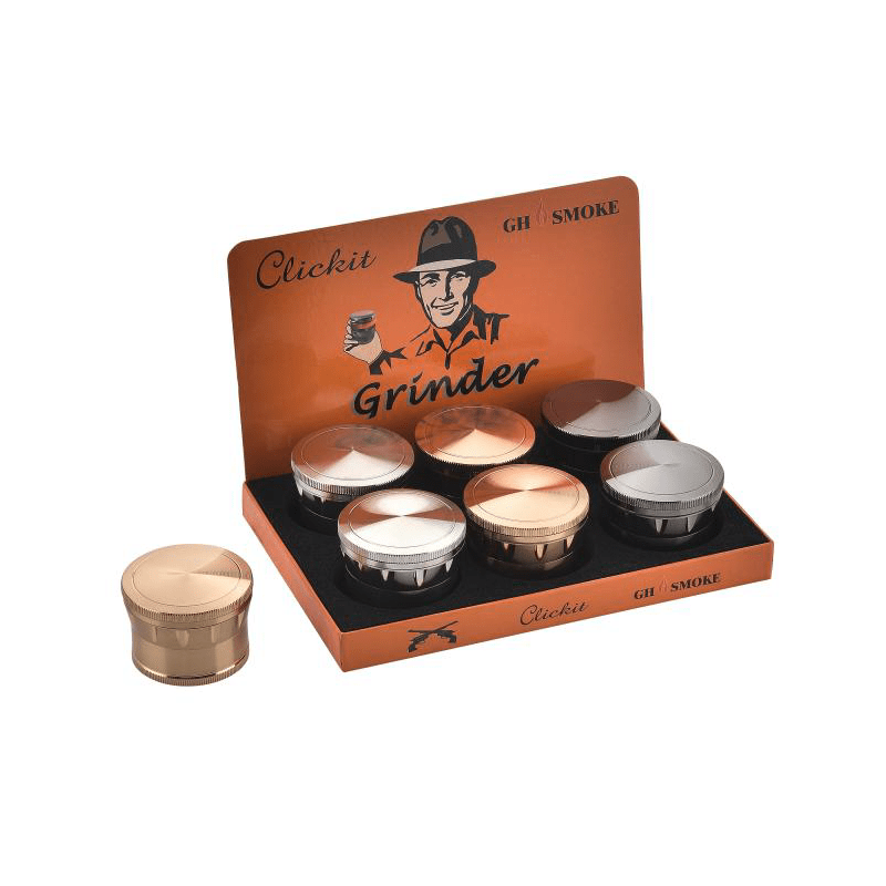 MG022-CLICKIT SHARPSTONE TOBACCO GRINDER - 6/BOX