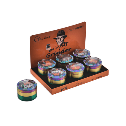 MG025-CLICKIT SHARPSTONE TOBACCO GRINDER - 6/BOX