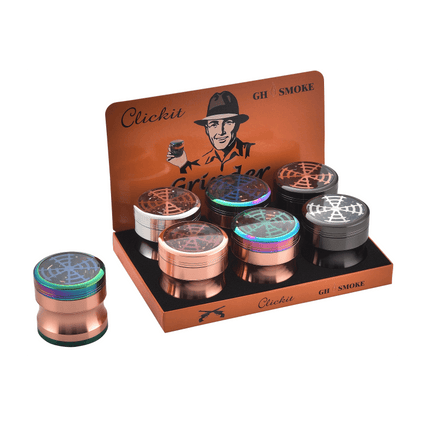 MG041-CLICKIT SHARPSTONE TOBACCO GRINDER - 6/BOX