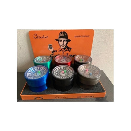 MG048-CLICKIT SHARPSTONE TOBACCO GRINDER - 6/BOX