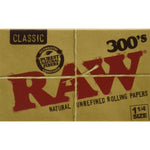RAW 300 Classic 1.25 1 1/4 Size Rolling Papers, 300 Count